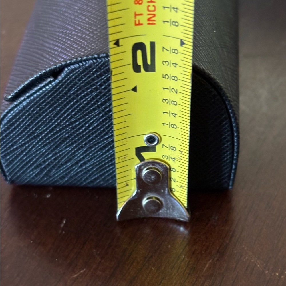 Prada Textured Black Leather Sunglasses Case Accessory - Picture 9 of 9